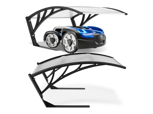 tectake abri en acier et polycarbonate